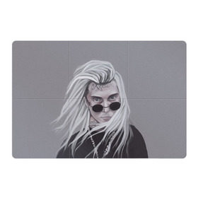 Магнитный плакат 3Х2 с принтом Ghostemane в Курске, Полимерный материал с магнитным слоем | 6 деталей размером 9*9 см | ghostemane | ghostmane | rap | trap | гостмейн | реп | трэп