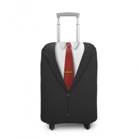 Чехол для чемодана 3D с принтом Костюм 47 в Курске, 86% полиэфир, 14% спандекс | двустороннее нанесение принта, прорези для ручек и колес | agent47 | game | killer | агент47 | бесшумный