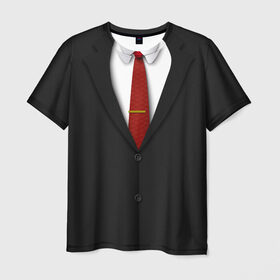 Мужская футболка 3D с принтом Костюм 47 в Курске, 100% полиэфир | прямой крой, круглый вырез горловины, длина до линии бедер | agent47 | game | killer | агент47 | бесшумный