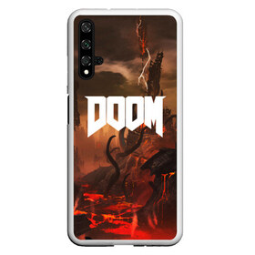 Чехол для Honor 20 с принтом DOOM в Курске, Силикон | Область печати: задняя сторона чехла, без боковых панелей | demon | devil | doom | doom vfr | evil | game | mars | red | демон | дум | игры | космос | красная планета | марс | пришельцы