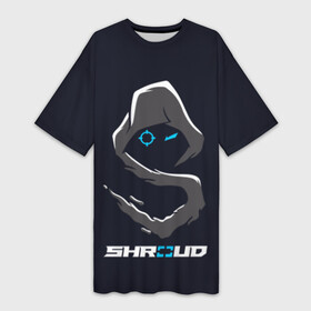 Платье-футболка 3D с принтом Стример «Shroud» в Курске,  |  | michael «shroud» grzesiek | pubg | twitch | блогер | стример | шрауд