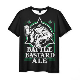 Мужская футболка 3D с принтом Battletoads в Курске, 100% полиэфир | прямой крой, круглый вырез горловины, длина до линии бедер | ale | bastard | battle toads | toad | битва жаб | жаба | эль