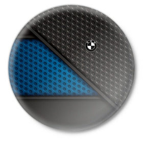 Значок с принтом BMW в Курске,  металл | круглая форма, металлическая застежка в виде булавки | bmw | motorsport | авто | автомобильные | бмв | геометрия | мото | надписи | текстура