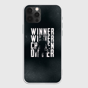 Чехол для iPhone 12 Pro с принтом WINNER WINNER chicken dinner	 в Курске, силикон | область печати: задняя сторона чехла, без боковых панелей | chicken | dinner | playerunknown’s battlegrounds | pochinki | pubg | rozhok | winner | батлграунд | игра | королевская битва | пабг | плеер | починки | пубг | сосновка | ункновн | шутер