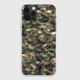 Чехол для iPhone 12 Pro Max с принтом Камуфляж с ленивцами в Курске, Силикон |  | sloth | бездельник | джунгли | животные | ленивец | ленивый | лентяй | лицо | милитари | паттрен | тропики | тропический | хаки