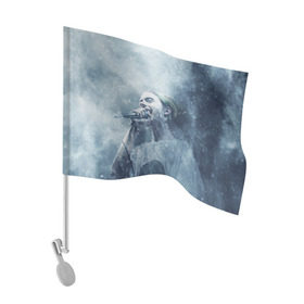 Флаг для автомобиля с принтом Пошлая Молли в Курске, 100% полиэстер | Размер: 30*21 см | зима | молли | пошлая молли | реп | снег