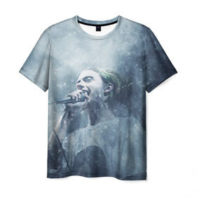 Мужская футболка 3D с принтом Пошлая Молли в Курске, 100% полиэфир | прямой крой, круглый вырез горловины, длина до линии бедер | зима | молли | пошлая молли | реп | снег