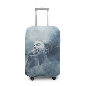 Чехол для чемодана 3D с принтом Пошлая Молли в Курске, 86% полиэфир, 14% спандекс | двустороннее нанесение принта, прорези для ручек и колес | зима | молли | пошлая молли | реп | снег