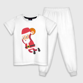 Детская пижама хлопок с принтом Новогодний баскетбол в Курске, 100% хлопок |  брюки и футболка прямого кроя, без карманов, на брюках мягкая резинка на поясе и по низу штанин
 | Тематика изображения на принте: 2019 | дед мороз | дом | елка | желание | животные | зима | кабан | милый | мороз | настроение | новый год | пеппа | подарок | позитив | поросенок | праздник | радость | рождество | санта клаус | свинка