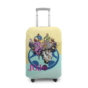 Чехол для чемодана 3D с принтом JOJO в Курске, 86% полиэфир, 14% спандекс | двустороннее нанесение принта, прорези для ручек и колес | adventure | anime | bizzare | jo jo | jojo | logo | manga | аниме | араки | ахегао | джо | джо джо | джоджо | жижа | жожа | жожо | йойо | лого | манга | мульт | мультфильм | отаку | сериал | символ | хирохико | юри | яой
