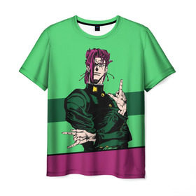 Мужская футболка 3D с принтом Jojo Kakyoin в Курске, 100% полиэфир | прямой крой, круглый вырез горловины, длина до линии бедер | adventure | anime | bizzare | jo jo | jojo | logo | manga | аниме | араки | ахегао | джо | джо джо | джоджо | жижа | жожа | жожо | йойо | лого | манга | мульт | мультфильм | отаку | сериал | символ | хирохико | юри | яой