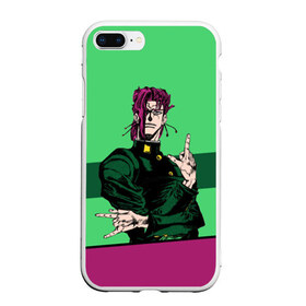 Чехол для iPhone 7Plus/8 Plus матовый с принтом Jojo Kakyoin в Курске, Силикон | Область печати: задняя сторона чехла, без боковых панелей | adventure | anime | bizzare | jo jo | jojo | logo | manga | аниме | араки | ахегао | джо | джо джо | джоджо | жижа | жожа | жожо | йойо | лого | манга | мульт | мультфильм | отаку | сериал | символ | хирохико | юри | яой