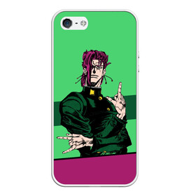 Чехол для iPhone 5/5S матовый с принтом Jojo Kakyoin в Курске, Силикон | Область печати: задняя сторона чехла, без боковых панелей | adventure | anime | bizzare | jo jo | jojo | logo | manga | аниме | араки | ахегао | джо | джо джо | джоджо | жижа | жожа | жожо | йойо | лого | манга | мульт | мультфильм | отаку | сериал | символ | хирохико | юри | яой