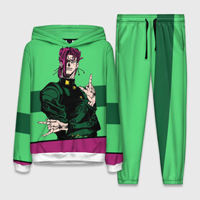 Женский костюм 3D (с толстовкой) с принтом Jojo Kakyoin в Курске,  |  | adventure | anime | bizzare | jo jo | jojo | logo | manga | аниме | араки | ахегао | джо | джо джо | джоджо | жижа | жожа | жожо | йойо | лого | манга | мульт | мультфильм | отаку | сериал | символ | хирохико | юри | яой