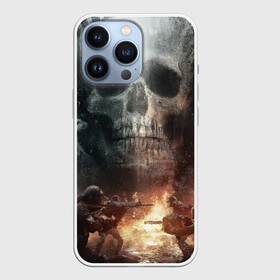 Чехол для iPhone 13 Pro с принтом Battlefield Череп в Курске,  |  | Тематика изображения на принте: battlefield | ак 47 | батла | баттл | война | огонь | омон | оружие | перестрелка | стрелялка | череп