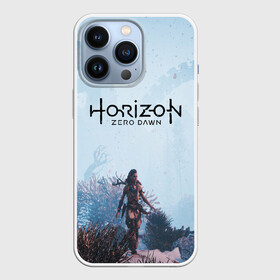 Чехол для iPhone 13 Pro с принтом Horizon Zero Dawn в Курске,  |  | Тематика изображения на принте: aloy | game | horizon zero dawn | hunter | machine | mecha | robot | snow | spear | the frozen wilds | weapon | игры | постапокалипсис | роботы | фентези | элой