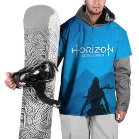 Накидка на куртку 3D с принтом HORIZON ZERO DAWN в Курске, 100% полиэстер |  | aloy | game | horizon zero dawn | hunter | machine | mecha | robot | snow | spear | the frozen wilds | weapon | игры | постапокалипсис | роботы | фентези | элой