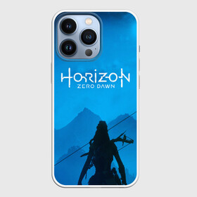 Чехол для iPhone 13 Pro с принтом HORIZON ZERO DAWN в Курске,  |  | Тематика изображения на принте: aloy | game | horizon zero dawn | hunter | machine | mecha | robot | snow | spear | the frozen wilds | weapon | игры | постапокалипсис | роботы | фентези | элой