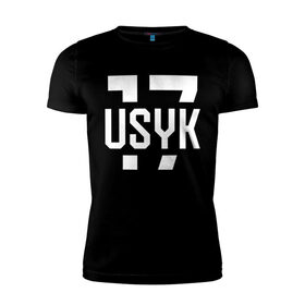 Мужская футболка премиум с принтом USYK 17 в Курске, 92% хлопок, 8% лайкра | приталенный силуэт, круглый вырез ворота, длина до линии бедра, короткий рукав | Тематика изображения на принте: 