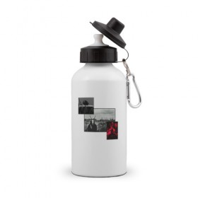 Бутылка спортивная с принтом ,,Horned god`` в Курске, металл | емкость — 500 мл, в комплекте две пластиковые крышки и карабин для крепления | black