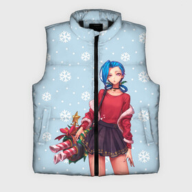 Мужской жилет утепленный 3D с принтом New Year Jinx в Курске,  |  | christmas | game | jinx | legends | legue | legueoflegends | lol | snow | snowflakes | xmas | безбашенная | джинкс | игра | легенд | лига | лигалегенд | лол | рождество | стрелок | хулиганка