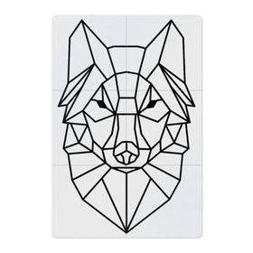 Магнитный плакат 2Х3 с принтом Полигональный волк в Курске, Полимерный материал с магнитным слоем | 6 деталей размером 9*9 см | wolf | волк | волчара | зверь | линии | полигон | полигональный волк | полигоны | тренд | хищник