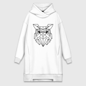 Платье-худи хлопок с принтом Полигональная сова в Курске,  |  | owl | polygonal owl | геометрическая сова | геометрия | полигон | полигональная сова | полигоны | сова | совенок