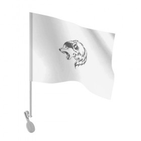 Флаг для автомобиля с принтом Волк с шевелюрой в Курске, 100% полиэстер | Размер: 30*21 см | волк | шевелюра