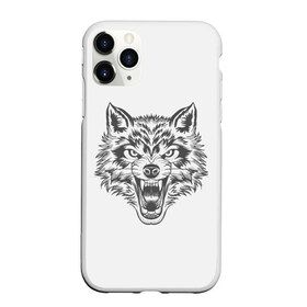 Чехол для iPhone 11 Pro матовый с принтом Свирепый волк в Курске, Силикон |  | Тематика изображения на принте: волк | опасное лицо | свирепость | свирепый | суровый взгляд | хищная рожа | хищник