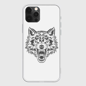 Чехол для iPhone 12 Pro Max с принтом Свирепый волк в Курске, Силикон |  | Тематика изображения на принте: волк | опасное лицо | свирепость | свирепый | суровый взгляд | хищная рожа | хищник