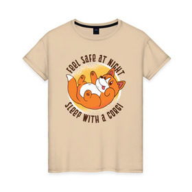 Женская футболка хлопок с принтом Корги в Курске, 100% хлопок | прямой крой, круглый вырез горловины, длина до линии бедер, слегка спущенное плечо | corgi | dog | корги | собака | собаки | собачка