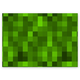 Поздравительная открытка с принтом Minecraft в Курске, 100% бумага | плотность бумаги 280 г/м2, матовая, на обратной стороне линовка и место для марки
 | blade | blocks | creeper | cubes | game | ken | minecraft | mobs | sword | игры | крипер | майн крафт | майнкрафт | моб