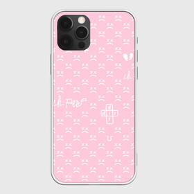 Чехол для iPhone 12 Pro с принтом Lil Peep pink pattern в Курске, силикон | область печати: задняя сторона чехла, без боковых панелей | benz truck | girls | gustav ahr | heart | hip hop | lil | lil peep | look at the sky tonight | love | peep | rap | rose | лил | лилпип | паттерн | пип | рэп | хип хоп | эмо | эмо реп