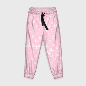 Детские брюки 3D с принтом Lil Peep pink pattern в Курске, 100% полиэстер | манжеты по низу, эластичный пояс регулируется шнурком, по бокам два кармана без застежек, внутренняя часть кармана из мелкой сетки | Тематика изображения на принте: benz truck | girls | gustav ahr | heart | hip hop | lil | lil peep | look at the sky tonight | love | peep | rap | rose | лил | лилпип | паттерн | пип | рэп | хип хоп | эмо | эмо реп