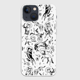 Чехол для iPhone 13 mini с принтом Super Space Dogs в Курске,  |  | dog | dogs | puppies | puppy | space | star | stars | super | звезды | космический | космонавт | космонавты | космос | летают | скафандр | собака | собаки | собачий | собачка | собачки | супер | щенки | щенок | щеночек | щеночки