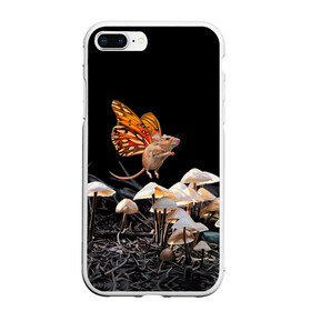 Чехол для iPhone 7Plus/8 Plus матовый с принтом Hover в Курске, Силикон | Область печати: задняя сторона чехла, без боковых панелей | chipmunk | lisa ericson | бабочка | грибы | мышка | мышь