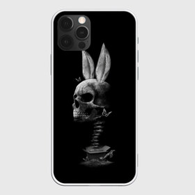 Чехол для iPhone 12 Pro Max с принтом Зая в Курске, Силикон |  | бабочки | животные | зая | заяц | кости | кролик | череп | черно белый | черное и белое