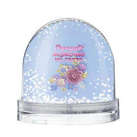 Снежный шар с принтом Лучшей мамочке в Курске, Пластик | Изображение внутри шара печатается на глянцевой фотобумаге с двух сторон | лучшей | мама | маме | мамочке | на свете | подарок | самая | цветы
