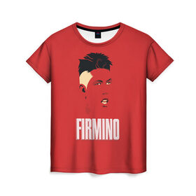 Женская футболка 3D с принтом Firmino в Курске, 100% полиэфир ( синтетическое хлопкоподобное полотно) | прямой крой, круглый вырез горловины, длина до линии бедер | firmino | lfc | liverpool | liverpool fc | mane | shaqiri | ливерпуль | фирмино | фк | футбол | футбольный клуб англии | шакири