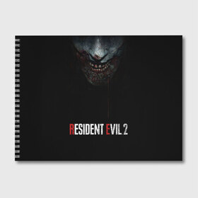 Альбом для рисования с принтом Resident Evil 2 в Курске, 100% бумага
 | матовая бумага, плотность 200 мг. | 2 | 2019 | dark | evil | game | horror | resident | zombie | зомби | зубы | игра | кровь | лого | обитель зла | ужас