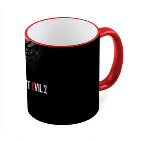 Кружка 3D с принтом Resident Evil 2 в Курске, керамика | ёмкость 330 мл | Тематика изображения на принте: 2 | 2019 | dark | evil | game | horror | resident | zombie | зомби | зубы | игра | кровь | лого | обитель зла | ужас