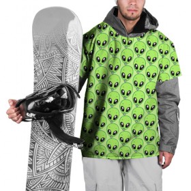 Накидка на куртку 3D с принтом Инопланетяне в Курске, 100% полиэстер |  | зеленый | инопланетяне | инопланетянин | космос | нло | паттерн | повторение | пришельцы