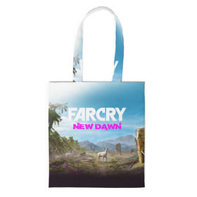 Сумка 3D повседневная с принтом FAR CRY NEW DAWN в Курске, 100% полиэстер | Плотность: 200 г/м2; Размер: 34×35 см; Высота лямок: 30 см | action | far cry | far cry new dawn | game | gamer | montana | player | shooter | usa | врата эдема | знак | игра | культ | секта | символ | символика | шутер | эдем