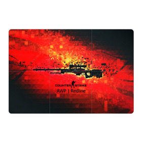 Магнитный плакат 3Х2 с принтом cs go:AWP:Red Line  в Курске, Полимерный материал с магнитным слоем | 6 деталей размером 9*9 см | awp | counter strike | cyber sport | game | howl | skin | sport | авп | вой | игры | скин