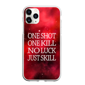 Чехол для iPhone 11 Pro Max матовый с принтом One Shot One Kill в Курске, Силикон |  | Тематика изображения на принте: counter strike. one shot | cs go | csgo | game | one kill | ван шот | красный | лого | надпись | текст