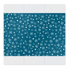 Магнитный плакат 3Х3 с принтом Новогодние Снежинки в Курске, Полимерный материал с магнитным слоем | 9 деталей размером 9*9 см | 