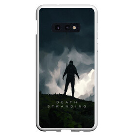 Чехол для Samsung S10E с принтом Death Stranding в Курске, Силикон | Область печати: задняя сторона чехла, без боковых панелей | bridges | death stranding | game | hideo kojima | kojima productions | man | norman reedus | scar | sony interactive entertainment | suit | tie | игры | кодзима