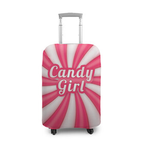 Чехол для чемодана 3D с принтом Candy Girl в Курске, 86% полиэфир, 14% спандекс | двустороннее нанесение принта, прорези для ручек и колес | вкусняшка | карамель | конфета | милый | няша | розовый | сладкая девочка | сладость