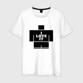 Мужская футболка хлопок с принтом Kanye West - I Love It в Курске, 100% хлопок | прямой крой, круглый вырез горловины, длина до линии бедер, слегка спущенное плечо. | 