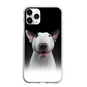 Чехол для iPhone 11 Pro матовый с принтом Oh snap! в Курске, Силикон |  | Тематика изображения на принте: bull terrier | dog |   | бультерьер | собака